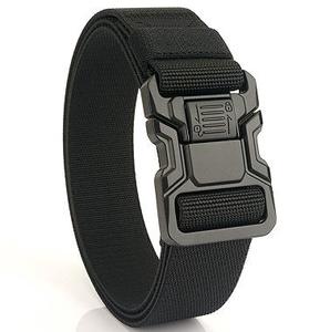 Wholesale Black Men's Alloy Stretch Tactical Safety <strong>Work</strong> <strong>Belt</strong> with Auto Lock Buckle for Official Workers - Product Image 1