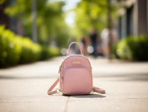 Women's <b>Small</b> <b>Backpack</b> Microfiber Synthetic <b>Leather</b> Lightweight Zipper Closure Shoulder Strap Daily Use All Seasons Square Shape - Product Image 2