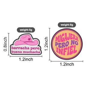 Spilla in smalto Borracha <span class=keywords><strong>Pero</strong></span> Buena Muchacha, Slang Spagnolo di Cowgirl Audace, Migajera <span class=keywords><strong>Pero</strong></span> No Infiel, per Borse, Vestiti, Distintivi, Gioielli - Product Image 2