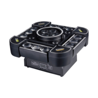 Projecteur LED MOKE 180W Effet Laser Bee Eye DMX512 27CH RGBW 4-en-1 Wash Beam Strobe Sonore Actif pour Scène, Fête, Discothèque, DJ