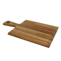 Planche à découper en bois d'acacia, accessoire pour cuisine, planche à fromage pour pizza et fromage, avec poignée en design
