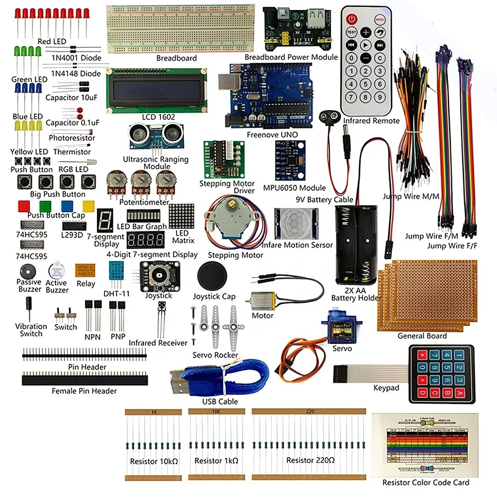 ชุดเริ่มต้นสำหรับ Arduino | การเรียนรู้สำหรับผู้เริ่มต้น | สำหรับ UNO R3 MEGA NANO MICRO