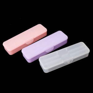 Colorful False <b>Nail</b> Empty Double Layer Sand Tool Box Pen Storage Salon Manicure <b>Nail</b> Art Organizer Container Holder <b>Case</b> Kit - Product Image 1