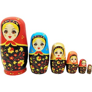 Nuovi disegni fatti a mano natale decorazione russa bambole nidificazione Multi stili di legno bambola di nidificazione - Product Image 2