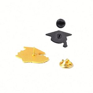 Custom Creative Flower Scroll Doctoral <b>Hat</b> Badge Graduation Season Cap Brooch Metal Badge Enamel Pins - Product Image 4