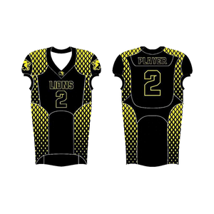 เสื้อกีฬาทีมอเมริกันฟุตบอลปรับแต่งได้เสื้อกีฬาดีไซน์แบบซับลิเมชันเสื้อกีฬาแบบสั่งทำสำหรับเยาวชนและผู้ใหญ่ - Product Image 1