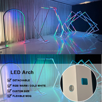 LEDA Red Carpet Walkway Arch Tunnel Wedding Events Party Stage Polygon LED Light Arch Door
