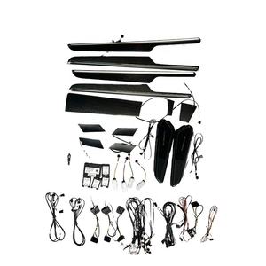 Embellecedor <span class=keywords><strong>interior</strong></span> de fibra de carbono de repuesto 7 piezas con luz para Porsche <span class=keywords><strong>MACAN</strong></span> panel de instrumentos cubierta de control Central embellecedor de puerta - Product Image 1