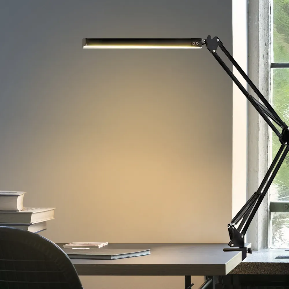 Lampu Meja Led dengan Pelindung Mata USB Lampu Kustom Fleksibel Lampu Baca Malam Belajar Klip Lampu Belajar