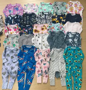 Branded Garment stock original overruns leftover baby wears 0-24M baby playsuits frogsuits baby sleepsuits jumper stock