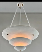 Lustre en plâtre blanc, style campagnard, chambre à coucher, lampe de salon, hôtel, luminaire suspendu