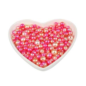 4/6/8/10mm Multi Colors <strong>Plastic</strong> ABS Loose Pearl Round <strong>Beads</strong> for DIY Jewelry Scrapbook Craft Decoration Making - Product Image 5