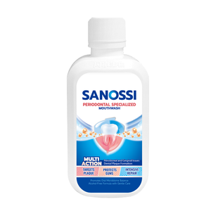 SANOSSI Zahnfleischentzündung Mundwasser Mundreinigung Atem-Erfrischer 248ml Parodontitis Mundspülung Mundpflege-Set - Product Image 3
