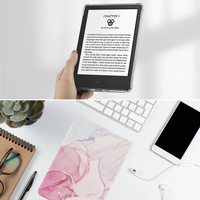 Bojin 7 pouces étui en Silicone souple transparent pour Kindle Paperwhite 12th 2024 étui pour tablette en cuir à rabat Transparent