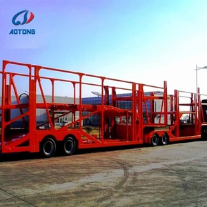 Semi-<span class=keywords><strong>remorque</strong></span> porte-voitures AOTONG à 2 essieux, transport de voitures de petite taille, <span class=keywords><strong>remorque</strong></span> de camion porte-voitures à double étage - Product Image 5