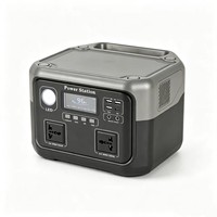 Démarreur de batterie externe 800W MPPT LiFePO4, alimentation portable à onde sinusoïdale pure, lampe torche, batterie de secours pour voiture, panneau solaire extérieur