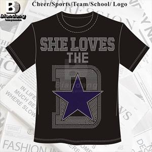 Logo de l'équipe <span class=keywords><strong>NFL</strong></span> personnalisé autocollants en strass Hot Fix pour la conception de t-shirt transfert de strass personnalisé pour la décoration - Product Image 6