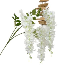 Guirlande murale de glycine artificielle en soie de Tianjin, fleur de mariage, branche unique multicolore - Product Image 5