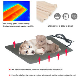 Waterdichte Anti-Bijtmat Katten Honden Verwarmde Verwarmde Bed Pat Ver Infrarood Huisdier Verwarming Pad Met Thermostaat Timer - Product Image 2