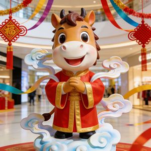 Escultura de Caballo de Fibra de Vidrio para el Año Nuevo Chino, Decoración de Exterior para el Año Nuevo Chino - Product Image 2