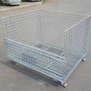 <span class=keywords><strong>Cage</strong></span> de stockage en treillis métallique <span class=keywords><strong>Cage</strong></span> de stockage pliable empilable à usage intensif avec roues <span class=keywords><strong>Cage</strong></span> en treillis métallique en acier galvanisé - Product Image 2