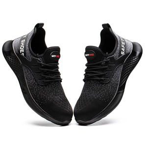 <span class=keywords><strong>Scarpe</strong></span> da lavoro in acciaio a maglia rossa traspirante di alta qualità per <span class=keywords><strong>uomo</strong></span> taglio basso antiscivolo funzioni di sicurezza per ufficio estivo - Product Image 5