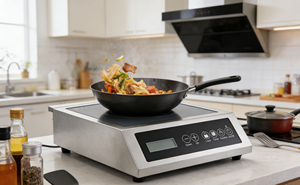 Cuisinière à induction professionnelle à plaque unique avec commande tactile et boîtier en acier inoxydable - Product Image 3