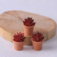 Adorables Cactus Succulents Colorés en Pot, Accessoires en Résine Artificielle, Ornements de Micro-Paysage, Accessoires Créatifs DIY Faits à la Main