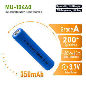 โรงงานผลิตแบตเตอรี่ลิเธียมไอออน 10440 3.7V 320mAh แบบชาร์จได้ ขนาด AAA ประสิทธิภาพเสถียร - Product Image 2