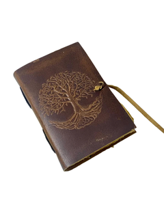 Carnet en cuir Arbre de Vie fait main, carnet vintage avec couverture gaufrée, pages vierges pour écrire, dessiner, esquisser et prendre des notes - Product Image 1