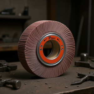 Disque abrasif à lamelles en corindon 250x50x100 mm, grain 240, pour le meulage des métaux - Product Image 3