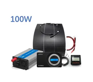 Off Grid Sistem Tenaga Surya 100W Caravan Tata Surya 12V untuk Caravan Perahu Truk Kecil dan Rumah