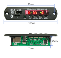Módulo Decodificador MP3, Módulo BT 5.0, WMA, Modulador FM Inalámbrico, Placa Decodificadora, 5V 12V, Módulo de Audio para Auto, Reproductor de Radio USB TF, Amplificador