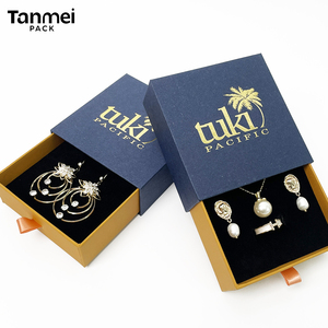 Caja de Joyería Azul Marino con Logotipo Personalizado para Anillos, Aretes, Pulseras, Colgantes y Collares - Product Image 5