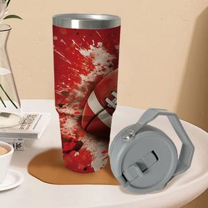 Vaso Térmico de Acero Inoxidable de 30oz con Aislamiento al Vacío, Diseño Graffiti Béisbol, Asa y Salpicaduras de Pintura Vintage, Taza de Viaje, Regalo Perfecto - Product Image 3