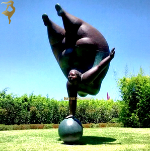 Decorazione moderna Betero grasso bronzo Yogo Lady scultura - Product Image 1