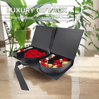 Boîte rigide en carton personnalisable de luxe, en forme de livre, en papier couché mat biodégradable, faite à la main, pour chocolats et confiseries