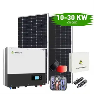 Compleet Poly 20kw Zonne-Energie Paneel Systeem Op Net 10kw 20 Kw 30kw Pv Power Systeem