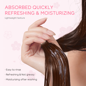 LAIKOU JAPAN SAKURA HAIR CONDITIONER 100ML ครีมนวดผมสูตรซ่อมแซมผมแห้งเสีย ให้ผมเรียบลื่น เงางาม สำหรับผมหยิก - Product Image 3