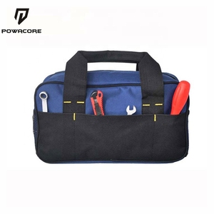 Bolsa de mano para herramientas de boca ancha para electricistas POWACORE, bolso portátil, organizador de almacenamiento, venta al por mayor, tela doble Oxford - Product Image 1