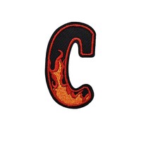 En gros, Écussons brodés Chiffres et Lettres Alphabet Flamme, thermocollants et à coudre, 5,2 CM, Badges Lettres Flamme, Écussons Logo Personnalisés pour Vêtements