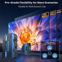 SYONG Prolongateurs HDMI Sans Fil IP TCP H.265 4K 250 Mètres Sur Câble Cat 6, Prise en Charge du Passage Mural, Un Émetteur Vers Huit Récepteurs, Table de Mixage Audio