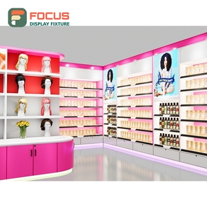 Vitrina de Exhibición para Pelucas Personalizada, de Madera y Vidrio, con Estantes Multicapa, Cajón con Cerradura, para Tienda de Pelucas - Product Image 4