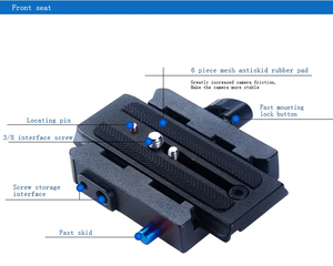 Manbily Plaque de serrage à dégagement rapide pour tête de trépied <span class=keywords><strong>Manfrotto</strong></span> 577 et caméra vidéo DSLR - Product Image 3