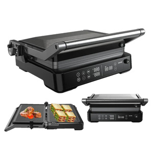 Grille-pain électrique sans fumée <span class=keywords><strong>XXL</strong></span> grand gril numérique sans fumée Presse à sandwich Presse à <span class=keywords><strong>panini</strong></span> portable pour intérieur et commerce - Product Image 2