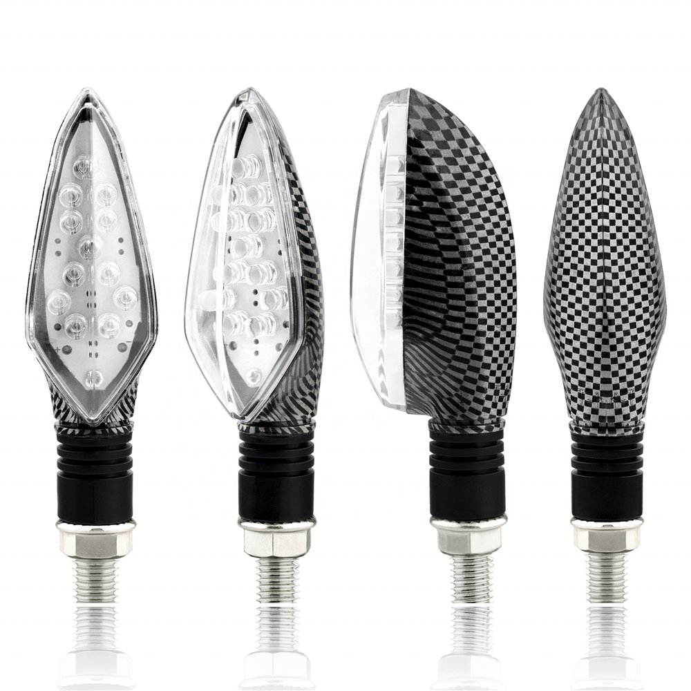 0,7 W щит углеродное волокно с 16 светодиодных мотоцикл указатели поворота для большой объем уличные велосипеды