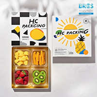 Conception personnalisée Compartiment hermétique Laminage brillant Aérateur d'aliments secs pour fruits Aérateur de plateau d'emballage d'écrous de fenêtre Revêtement UV