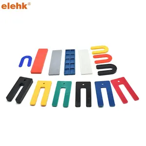 Elehk Cale en plastique en forme de U Matériaux de construction Vitrage Verre H Packer Cales en U Emballeurs de fenêtres en plastique en forme de fer à cheval