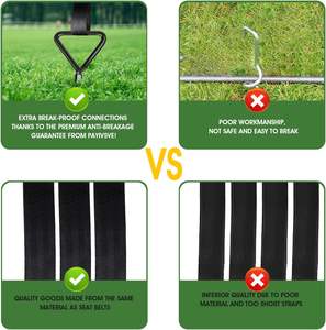 Kit d'ancrage robuste pour trampoline - Fixation au sol par vis avec pièces de fixation pour forte intensité de vent - Kit d'ancrage en spirale en acier - Product Image 4