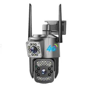 V380 Pro Wireless Outdoor Home Überwachungs kamera Dual Lens 4MP HD Überwachung 4G Bullet PTZ CCTV-Kamera